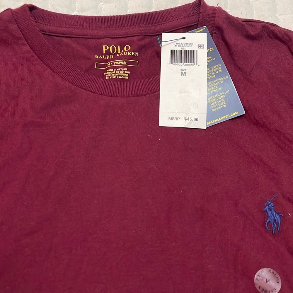NWT Men’s Polo Long Sleeve Crewneck Tee Size M